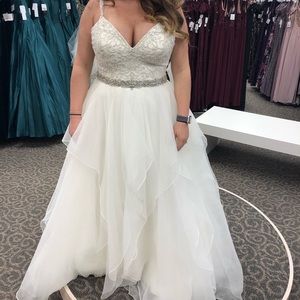 David’s Bridal Collection Double Strap Ball Gown